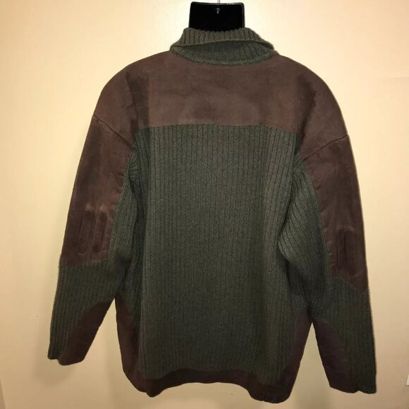 Men's Vintage Avery Heritage Cache River Oil Cloth 1/2 Zip Wool Sweater - Picture 7 of 16